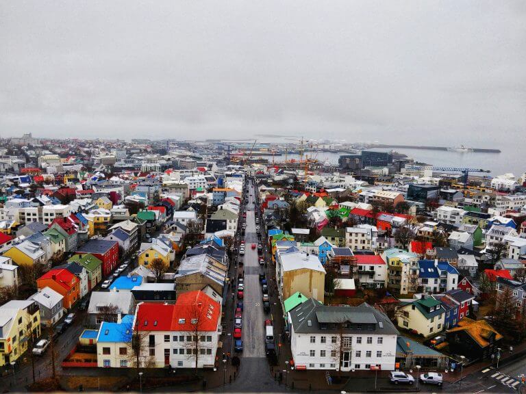 Hallgrímskirkja Kilisesi'nden Reykjavik