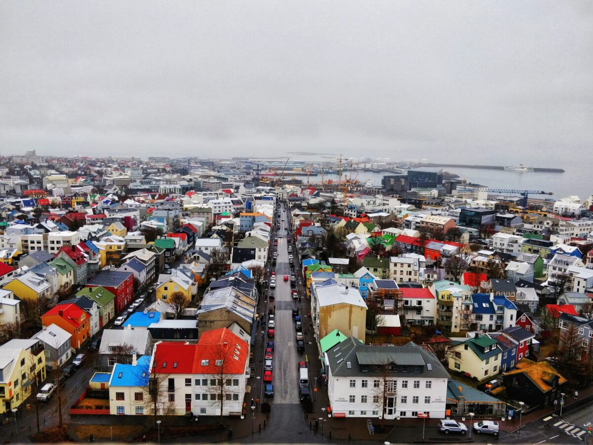 Hallgrímskirkja Kilisesi'nden Reykjavik