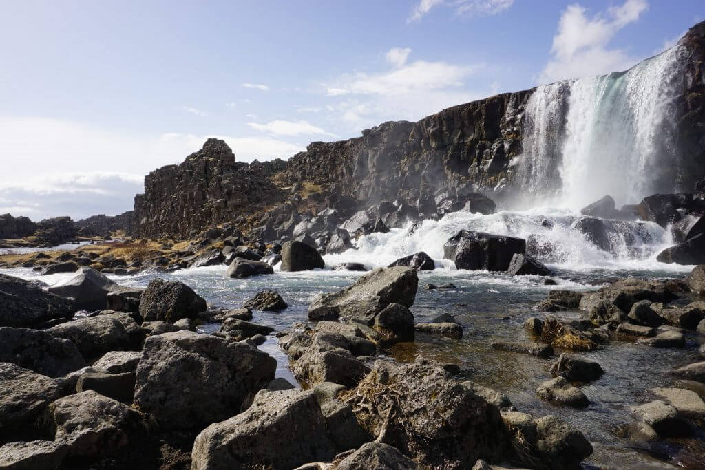 Öxarárfoss, Thingvellir Ulusal Parkı, İzlanda