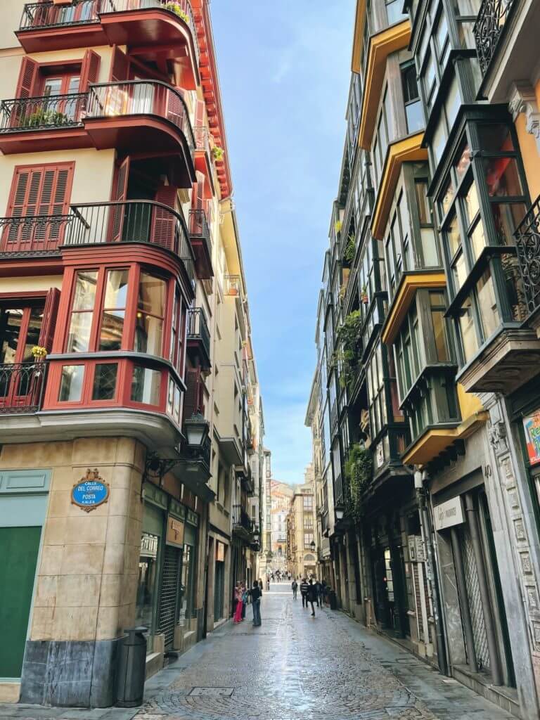 bilbao old town streets houses