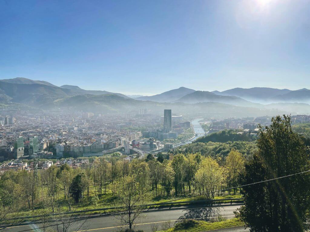 Artxanda seyir noktasından Bilbao görüntüsü