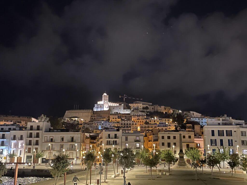 ibiza from port at night