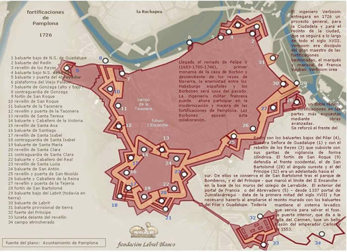 pamplona walls map